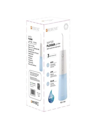 جهاز الخيط المائي من ريبون لتنظيف الأسنان – ازرق | RE-2184