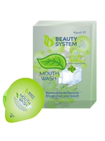 غسول فم بالكبسولات المتطورة بنكهة النعناع من بيوتي سيستم , 13 مل × 20