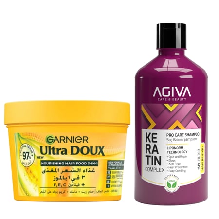 مجموعة العناية بالشعر التالف والمتقصف - شامبو وماسك