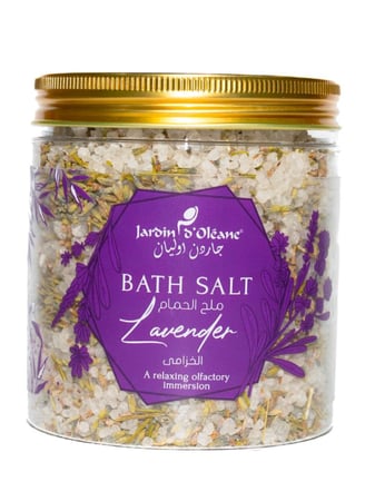 ملح الحمام بخلاصة الخزامى ( لافندر ) من جاردن اوليان  , 500 جرام