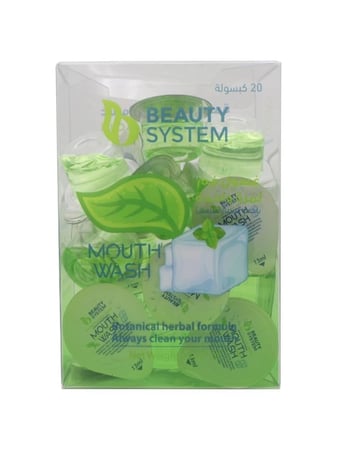 غسول فم بالكبسولات المتطورة بنكهة النعناع من بيوتي سيستم , 13 مل × 20