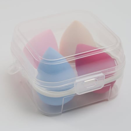 Salon System Makeup Sponges with Case - 4 pcs