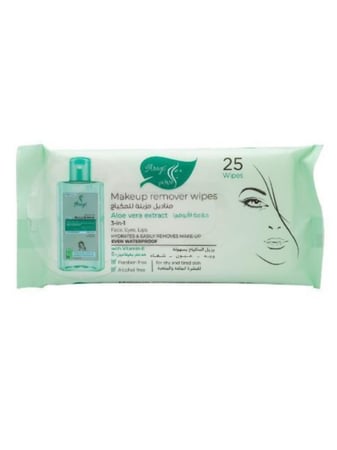 مناديل مزيلة للمكياج بخلاصة الصبار من العرايس - 25 منديل