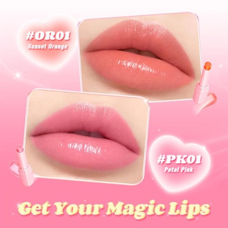 بلسم شفاه مجدد للون بترطيب عميق من بينك فلاش - Sunset Orange Or01