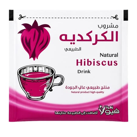 مشروب الكركديه الطبيعي من زهرة فيولا - 24 كيس × 3 جرام