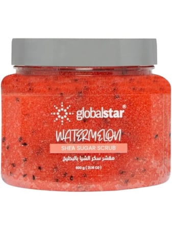 مقشر السكر للجسم بزبدة الشيا والبطيخ من جلوبال ستار - 600 جرام