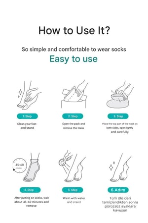 قناع تقشير القدمين سموث آند بيور بالفحم والمورينجا من اريول - 34 جرام