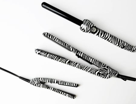 مجموعة تمليس وتلفيف الشعر 3 في 1 من جوسي ايبر - مقاس 19 | وايت زيبرا