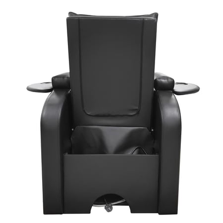 كرسي بدكير متصل مع حوض عادي بعجلات من صالون سيستم - اسود موديل BDAR2008