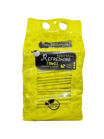 منشفة منعشة من صالون سيستم – برائحة الليمون 24 قطعة