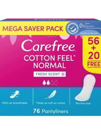 فوط يومية برائحة منعشة من كيرفري , 76 فوطة