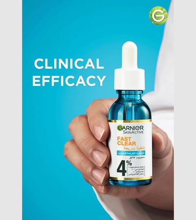 سيروم فاست كلير مقاوم للحبوب ومخفف للبقع الداكنه من غارنييه - 30 مل