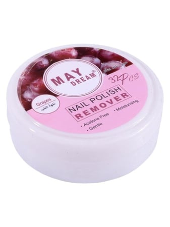 مزيل طلاء الاظافر من ماي دريم - 32حبه - روائح متنوعة