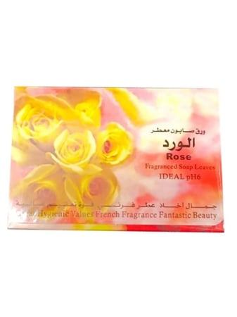 ورق صابون معطر  الورد للجيب و الحقيبة