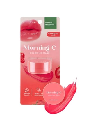 ماسك الشفاه مورنينج سي بخلاصة الفراولة من بيبي برايت ، 3.8 جرام