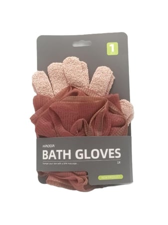 ليفه استحمام مع قفازات من هاودا - Red flower