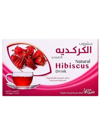 مشروب الكركديه الطبيعي من زهرة فيولا - 24 كيس × 3 جرام