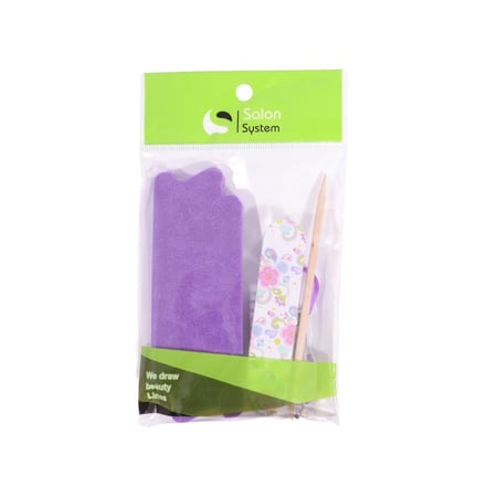 طقم ادوات بدكير من صالون سيستم - 6 قطع - اشكال متنوعة