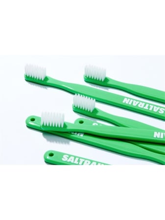 طقم للسفر معجون تايجرليف انتعاش فائق مع فرشاة أسنان من سالترين ، 30 جرام / أخضر