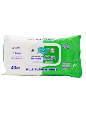 مناديل مبللة مضادة للبكتيريا والجراثيم من العرايس - 40 منديل