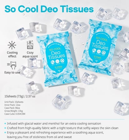 مناديل سو كول مزيلة للعرق من بريتي - 15 منديل