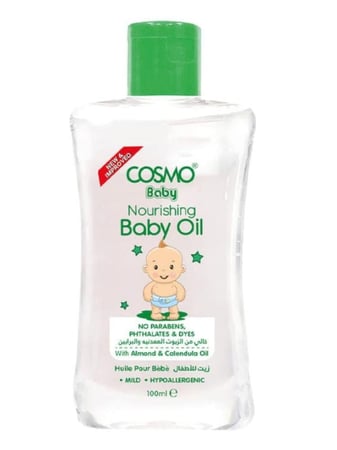 زيت اطفال خالي من الزيوت المعدنيه والبرابين من كوزمو بيبي - 100مل