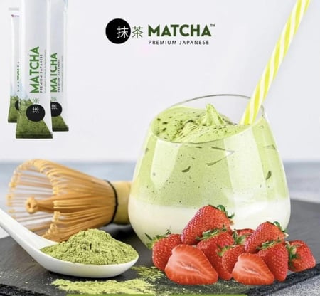 مشروب ماتشا فراوله من زهرة فيولا - 20 قطعه