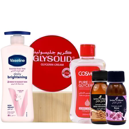 خلطة الترطيب والتفتيح للجسم - 5 قطع