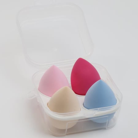 Salon System Makeup Sponges with Case - 4 pcs
