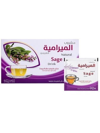 مشروب المراميه الطبيعي من زهرة فيولا - 24 كيس × 3 جرام