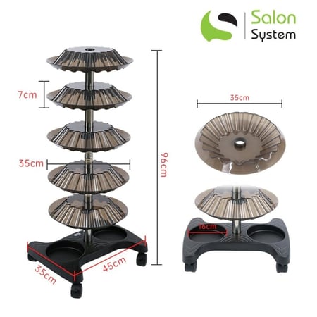 ترولي حامل مناكير بقاعدة استخدامات متعددة من صالون سيستم