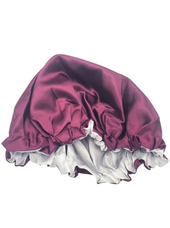قبعه ستان حرير مزدوجة الطبقات من هير سيستم - ارجواني