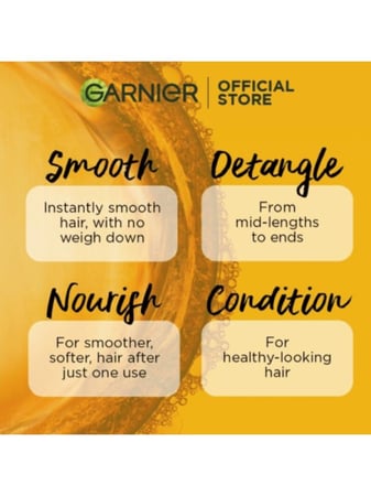 غذاء الشعر المنعم 3 في 1 بجوز الهند والمكاديميا للشعر الجاف والمتجعد من غارنييه الترا دو ، 390 مل