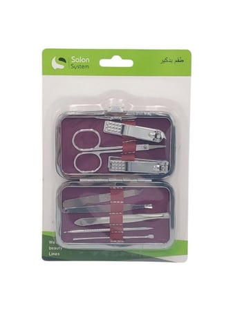 طقم ادوات بدكير من صالون سيستم - 8 قطع | الوان متنوعة