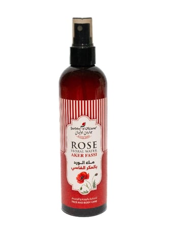 ماء الورد بـ العكر الفاسي للعنايه بالوجه والجسم من جاردن اوليان - 250 مل