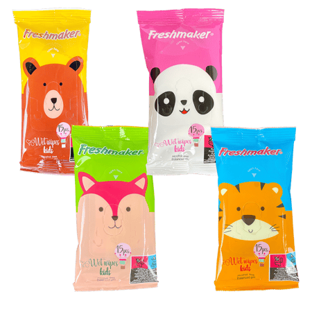 مناديل ميني مبللة للاطفال من فريش ميكر , 15 منديل | 1 حبة
