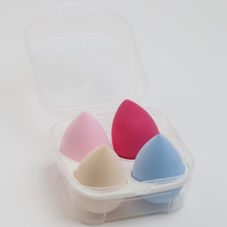 Salon System Makeup Sponges with Case - 4 pcs