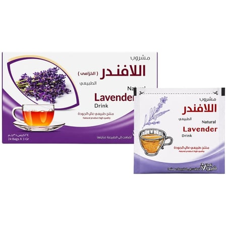 مشروب اللافندر الطبيعي من زهرة فيولا - 24 كيس× 3جرام