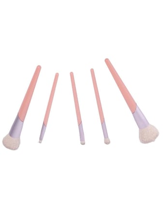 مجموعة فرش مكياج من بيوتي سيستم - 5 قطع , لون عشوائي