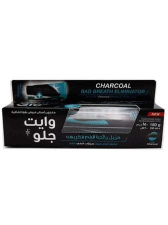 معجون اسنان مبيض بالفحم من وايت جلو - 150 جرام