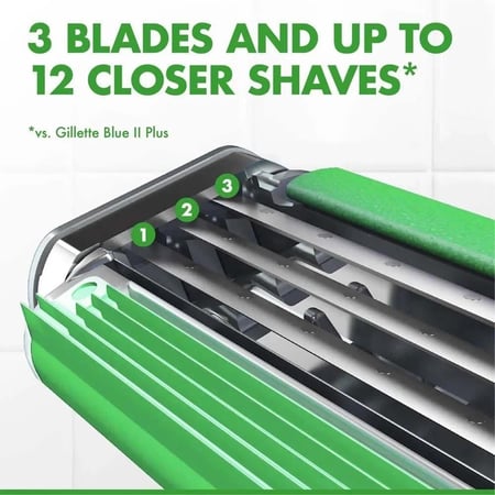 شفرات حلاقة بلو 3 الرجالية بالصبار للبشرة الحساسة من جيليت - 3 قطع