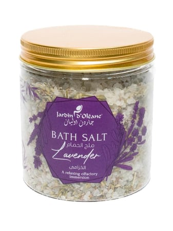 ملح الحمام بخلاصة الخزامى ( لافندر ) من جاردن اوليان  , 500 جرام
