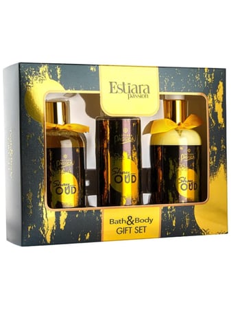 طقم هدايا للعناية و الاستحمام شاي عود من استيارا باشن | 3قطع