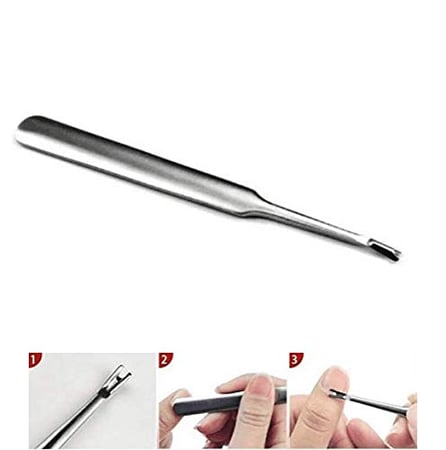 اداة بدكير مزدوجه لتنظيف الاظافر من صالون سيستم