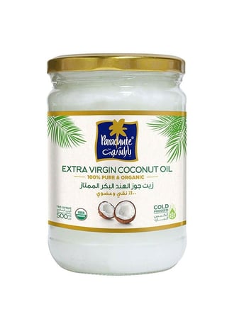 زيت جوز الهند البكر الممتاز  النقي 100% من باراشوت , 500 مل