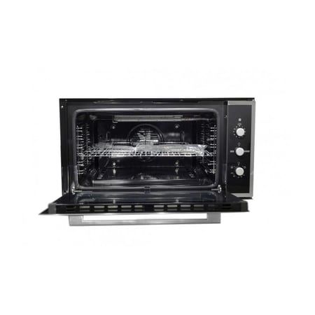 فرن غاز بلت إن هيونداي 90 سم مع شواية وأمان كامل أسود H-GB100-ERC
