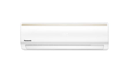 مكيف سبليت باناسونيك 27000 وحدة أبيض مع ريش ذهبية وشاشة رقمية للمنزل