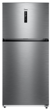 ثلاجة ميديا فريزر علوي 576 لتر استيل بشاشة رقمية للعائلات