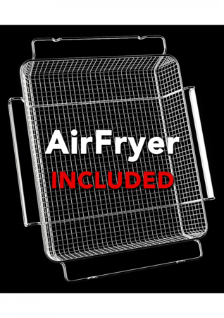 فرن غاز Glem 60×90 ستانلس ستيل بمقلاة هوائية ونافذة للمنزل