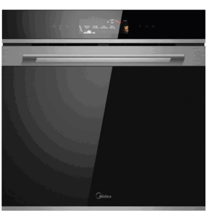 فرن بلت إن كهربائي midea 60 سم 72 لتر شاشة لمس أسود فضي للمطبخ